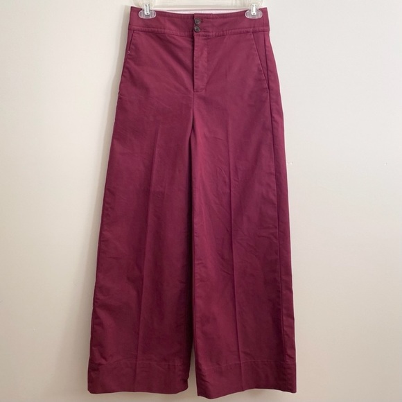 J. Crew Pants - J. Crew Burgundy Wide Leg Pants